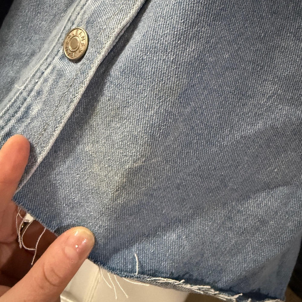 Sincerely Jules Blue Denim Stud-Detail Jacket XL NWT. (Small mark as shown) - Picture 4 of 6